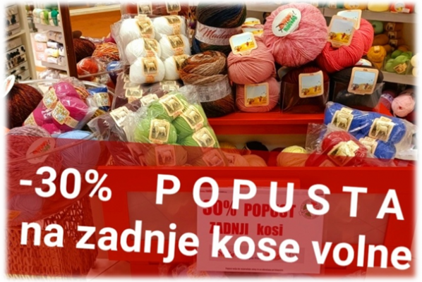 trgovina TARGET - zadnji kosi VOLNE -30%
